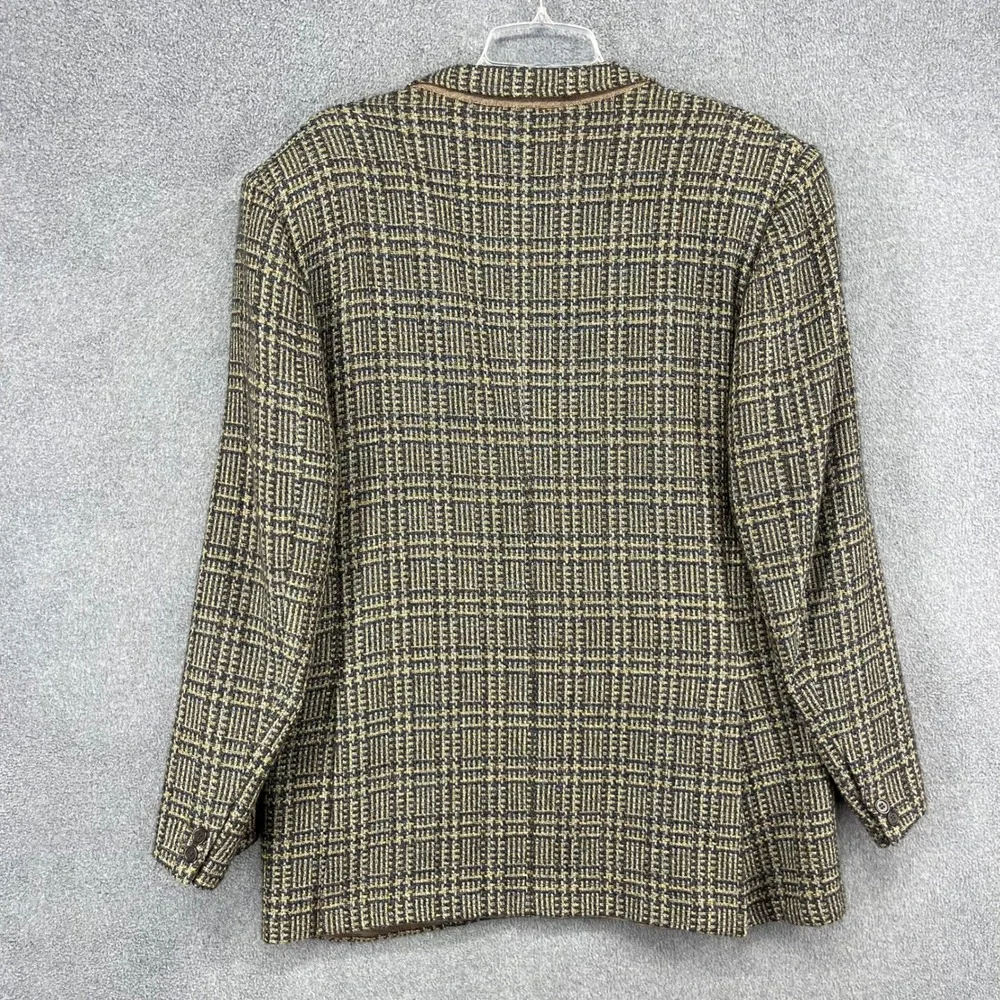 Ermenegildo‎ Zegna Soft Wool Blend Plaid Blazer Sport Coat Mens Size 54